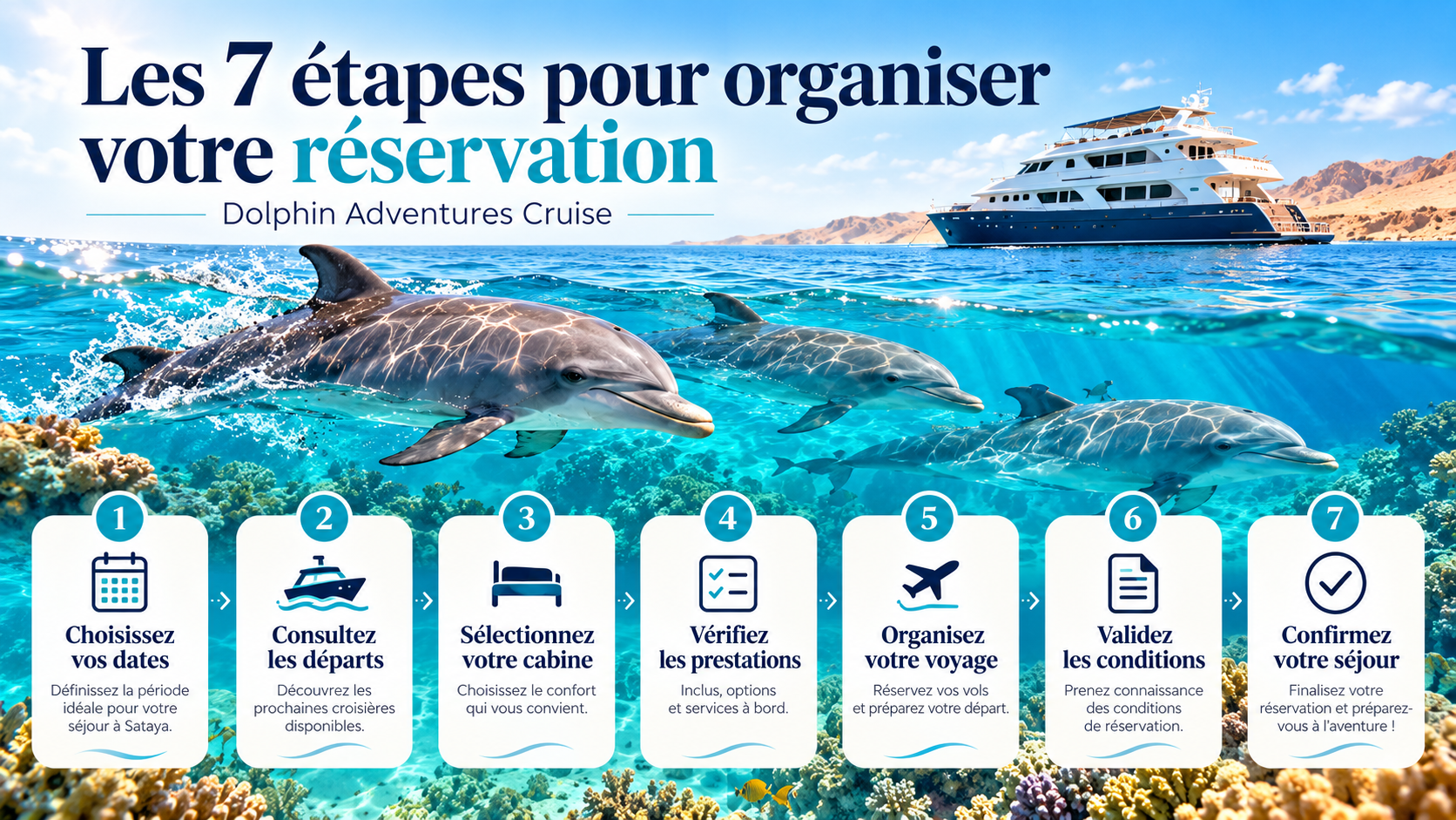 Les 7 étapes pour organiser votre réservation