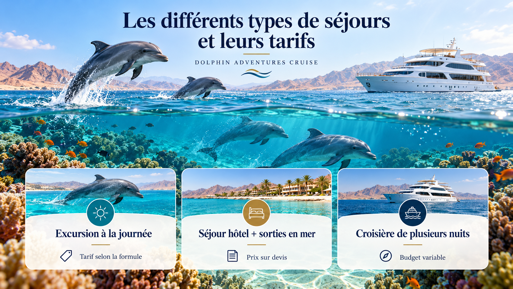 Les différents types de séjours et leurs tarifs