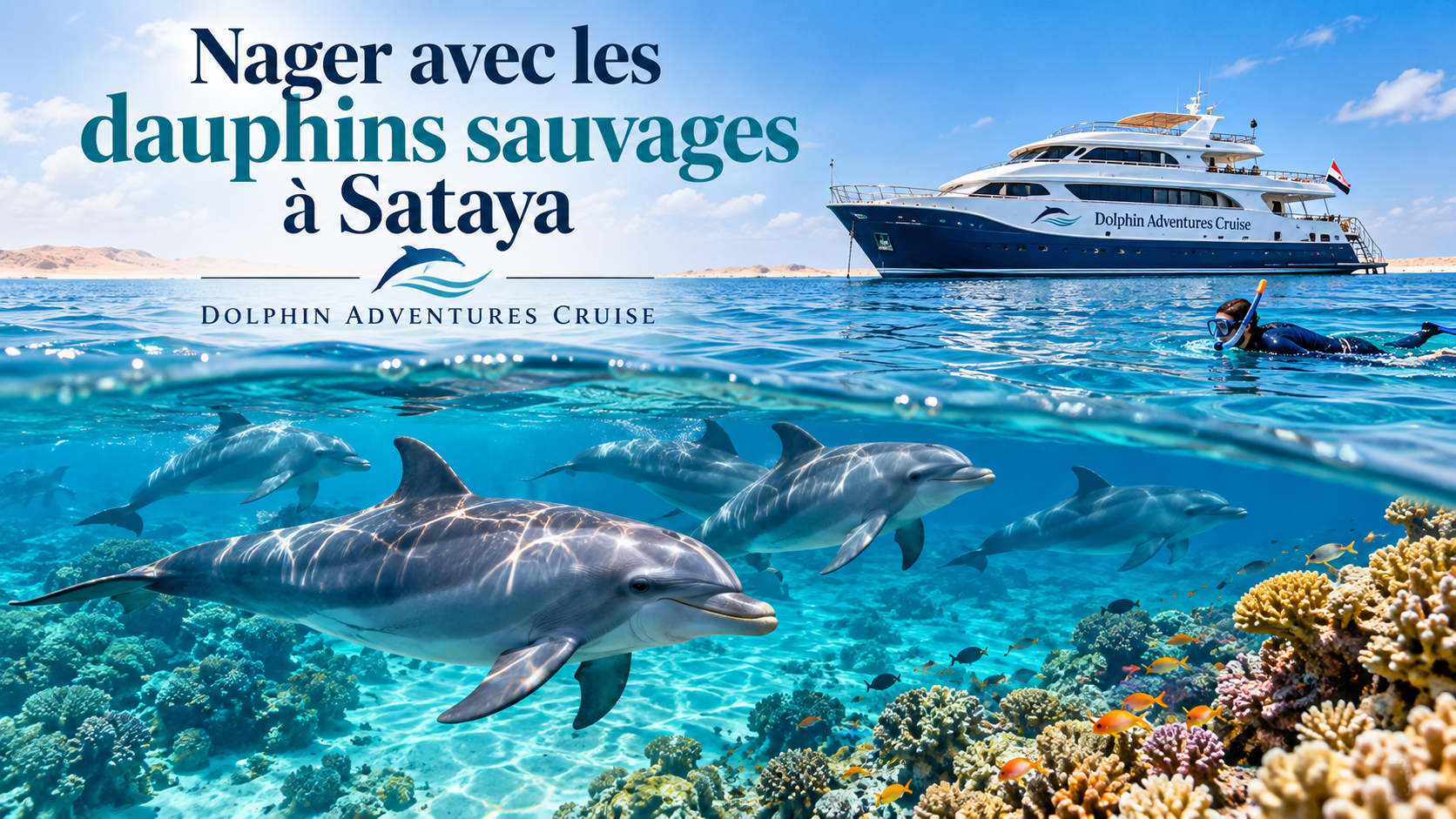 Nager avec les dauphins sauvages à Sataya